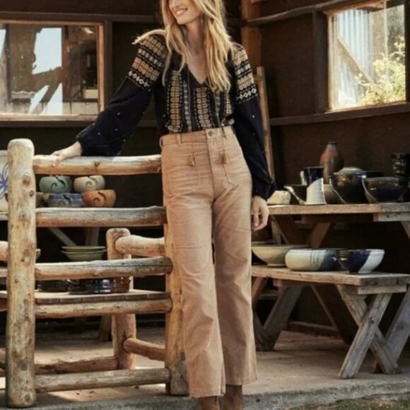 DOEN-Maritime Corduroy Pants-Size 29 *stains* - Picture 1 of 12